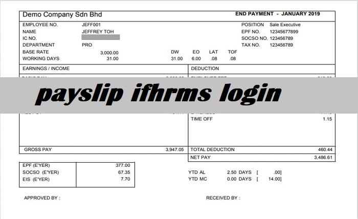 payslip ifhrms login