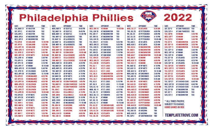 phillies schedule